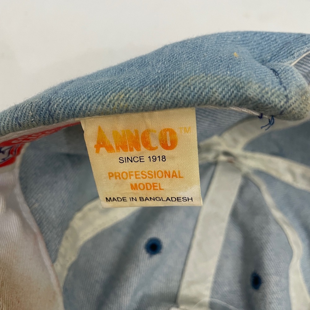 VTG Annco Ohio State Buckeyes Denim Snapback Hat Cap Red Brim Collegiate Mens - Picture 7 of 7
